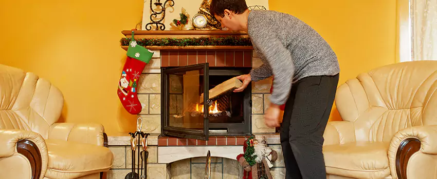 Rusted Metal Fireplace Restoration in Bozeman, Montana